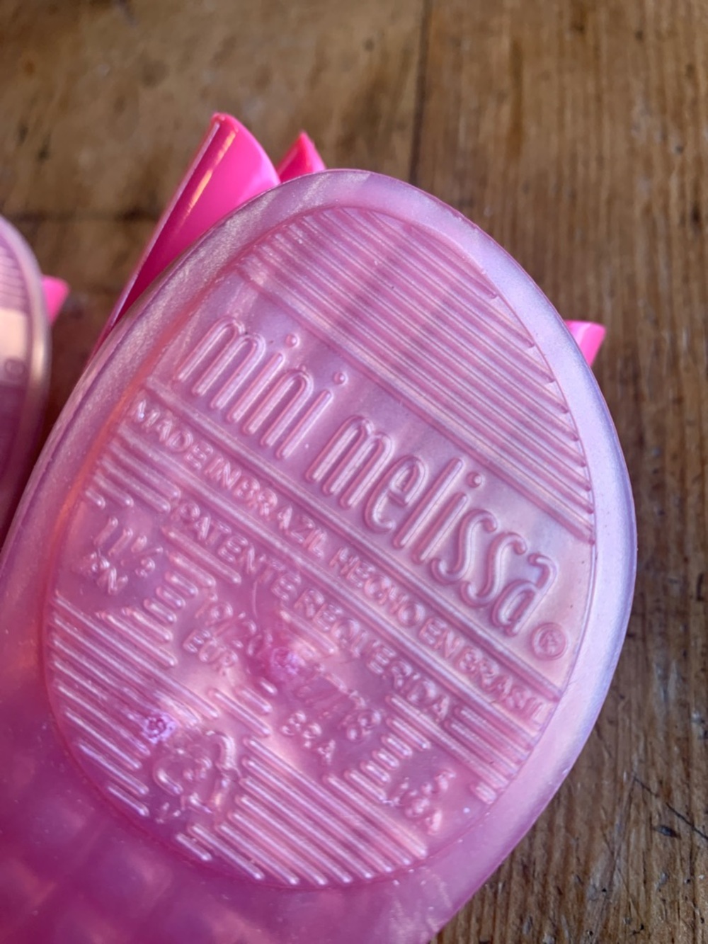 Mini Melissa Pink Jelly Mary Jane Shoes with Layered Bow - Picture 14 of 16